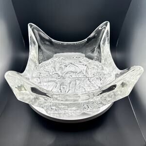 Large 1960's Brutalist Collectible Bowl Tapio Wirkkala For Littala Finland MCM